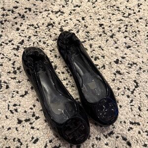Tory Burch Glossy Black Ballet Flats